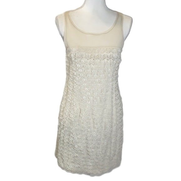bcbg cream dress
